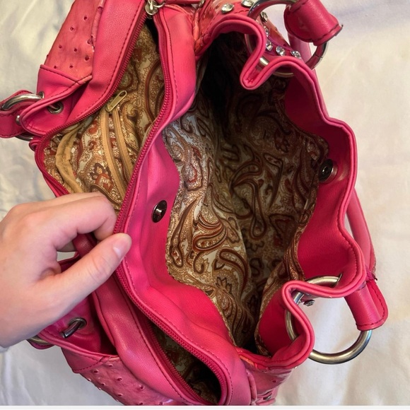 Hot Pink Rhinestone Cowgirl Handbag - Picture 3 of 4